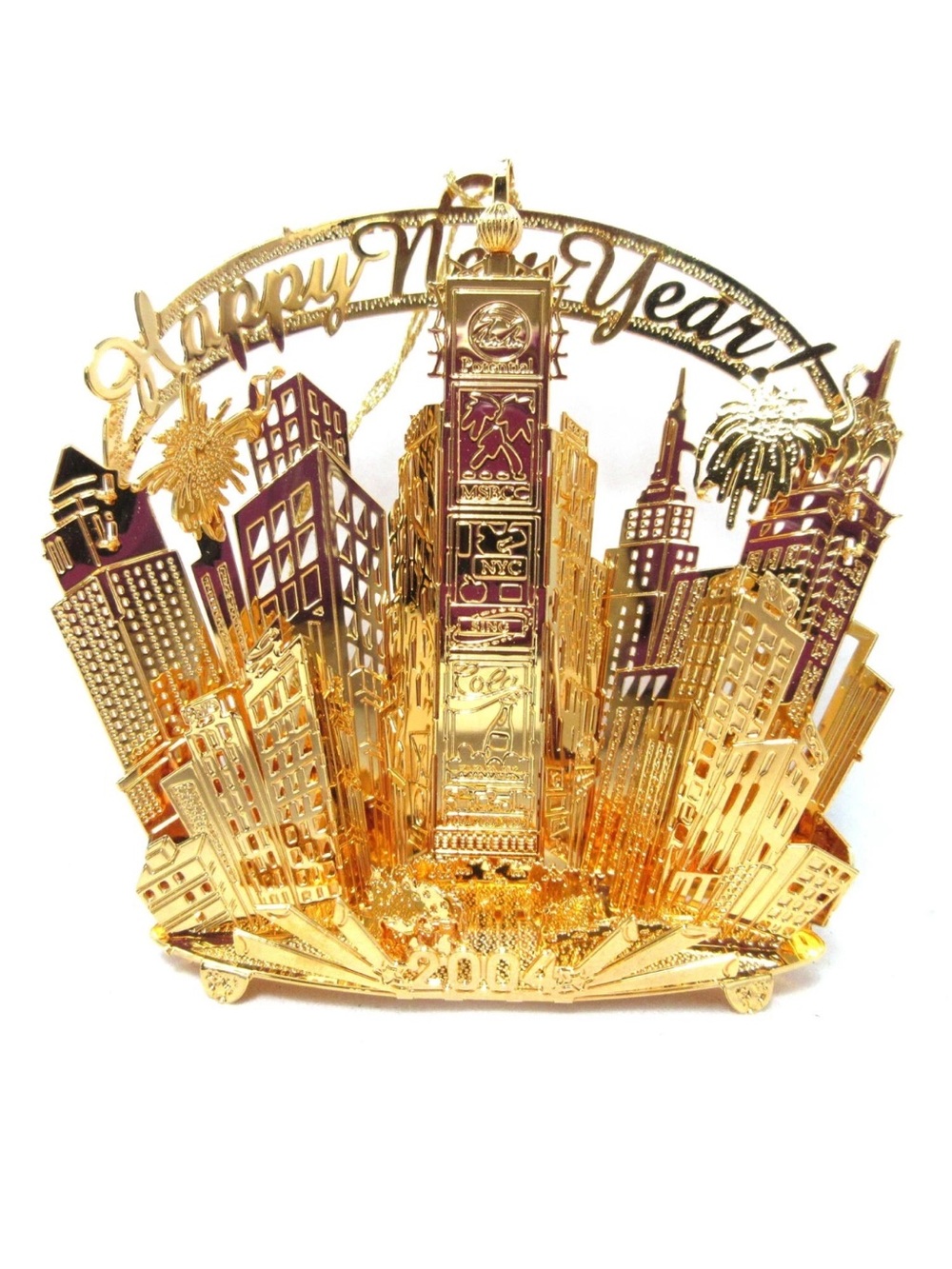 Vintage Danbury Mint 2004 Times Square New Year's Eve 23kt Gold-Plated Christmas